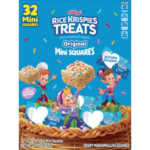 Rice Krispies Treats Crispy Mini Marshmallow Squares, Original with Colorful Sprinkles