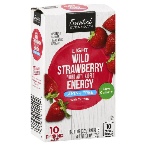 Essential Everyday Drink Mix, Sugar Free, Wild Strawberry Energy, Light