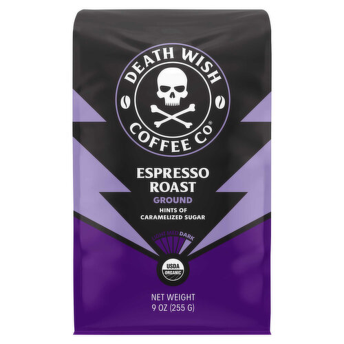 Death Wish Coffee Co Coffee, Ground, Dark, Espresso Roast