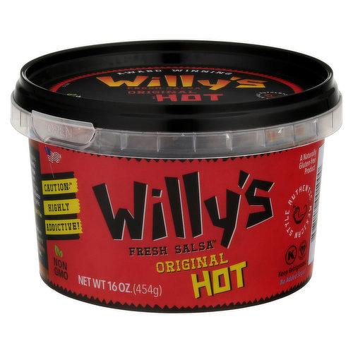 Willy's Salsa, Fresh, Original, Hot