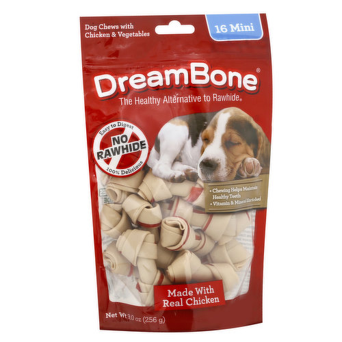 DreamBone Dog Chews, Vegetable & Chicken, Mini