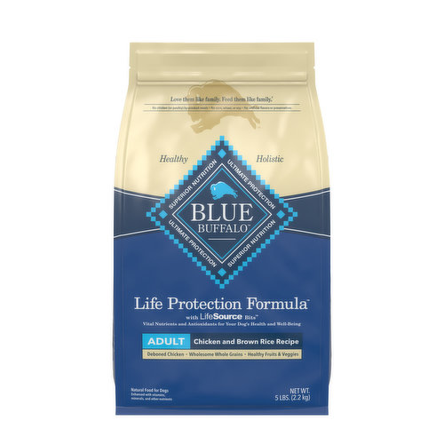 Blue Buffalo Life Protection Formula Natural Adult Dry Dog Food, Chicken and Brown Rice