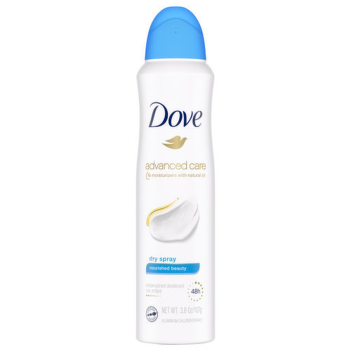 Dove Advanced Care Antiperspirant Deodorant, Dry Spray, Nourished Beauty