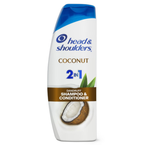 Head & Shoulders 2 in 1 Dandruff Shampoo and Conditioner, Coconut, 12.5 oz