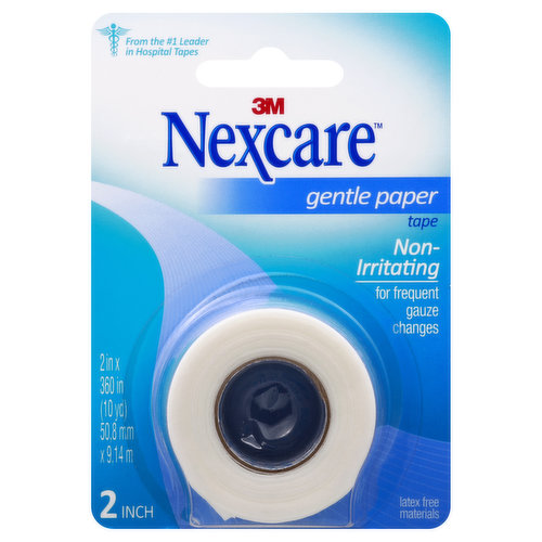 Nexcare Hospital Tape, Gentle Paper, Non-Irritating, 2 inch