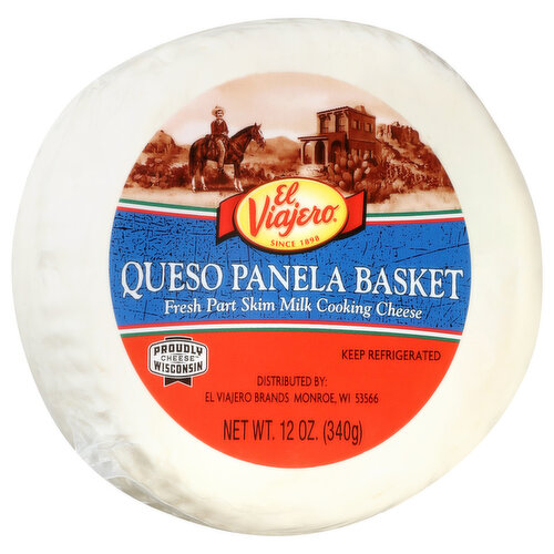 El Viajero Fresh Part Skim Milk Queso Panela Basket Cheese