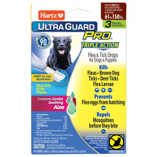 Hartz Ultra Guard Pro Flea & Tick Drops, For Dogs & Puppies