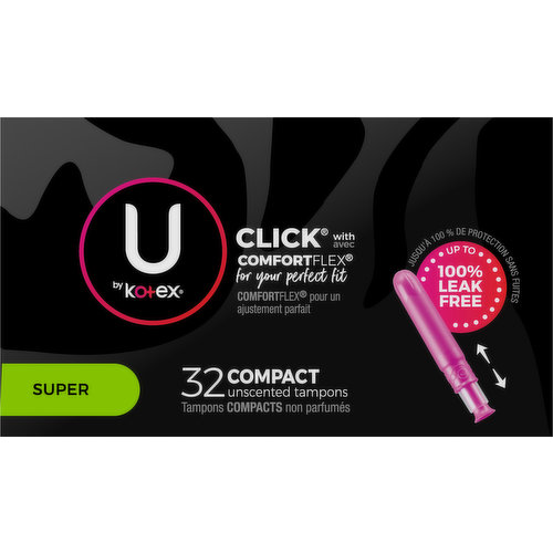 U By Kotex Tampons Regular Regular Bulk 32 Pack