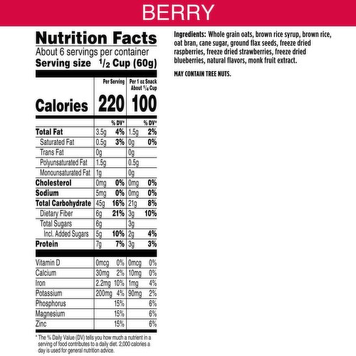 Bear Naked Granola Cereal, Triple Berry