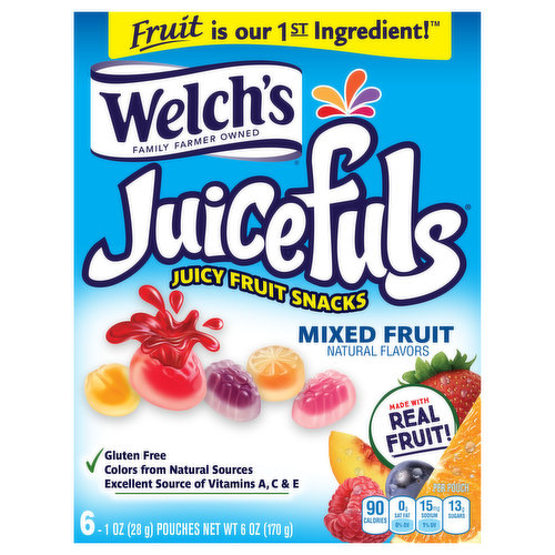 Welch's Juicefuls Juicy Fruit Snacks, Mixed Fruit