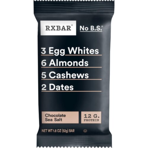 Rxbar Protein Bar, Chocolate Sea Salt