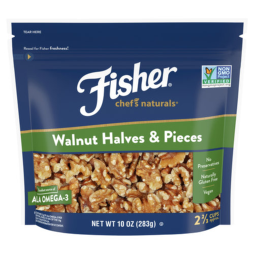 Fisher Chef's Naturals Walnuts Halves & Pieces