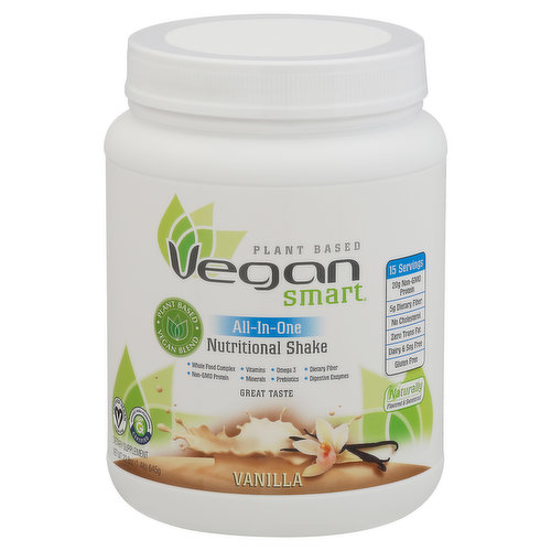 Vegan Smart Nutritional Shake, Vanilla, All-In-One