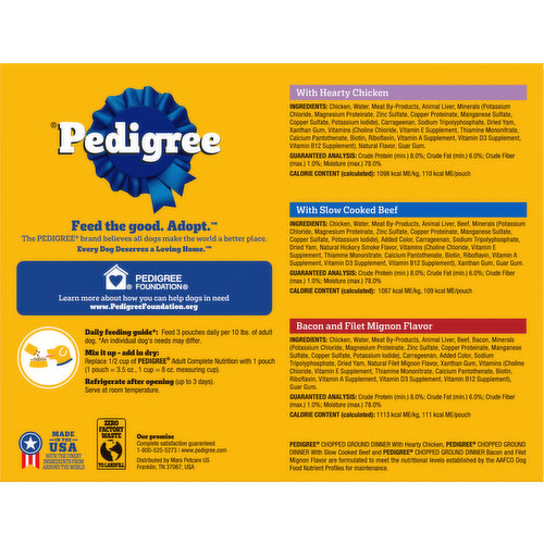 Pedigree calories top
