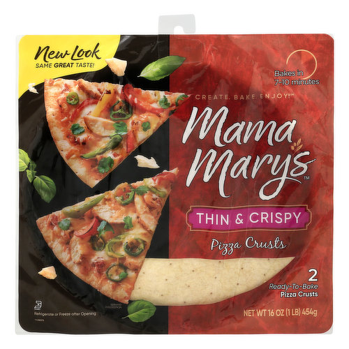 Mama Marys Pizza Crusts, Thin & Crispy