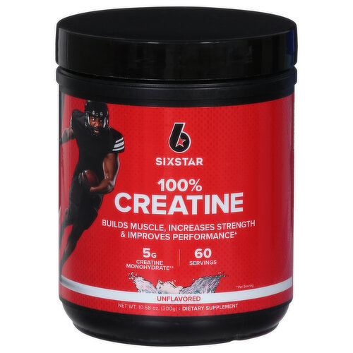 Six Star Creatine, 100%, Unflavored