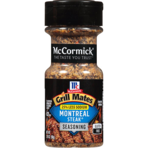 McCormick Grill Mates 25% Less Sodium Montreal Steak Seasoning