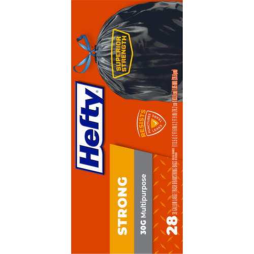 Hefty 30-Gallons Black Plastic Kitchen Drawstring Trash Bag (150-Count) in  the Trash Bags department at