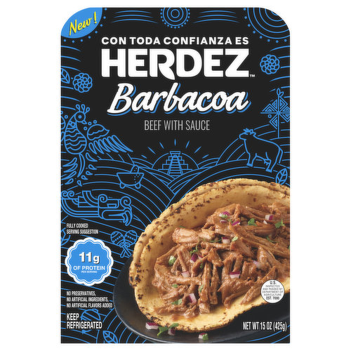 Herdez Beef, with Sauce, Barbacoa