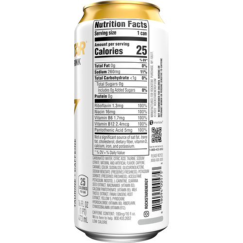 rockstar nutrition facts