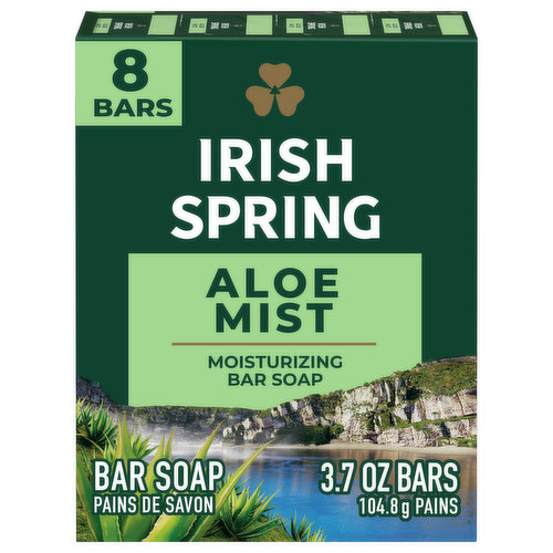 Irish Spring Aloe Mist Deodorant Bar Soap 