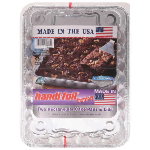 Handi-Foil Cake Pans & Lids, Rectangular