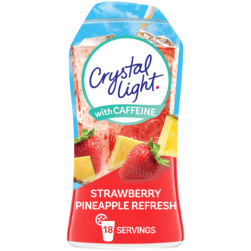 Crystal Light Strawberry Pineapple Refresh Naturally Flavored Drink Mix with Caffeine