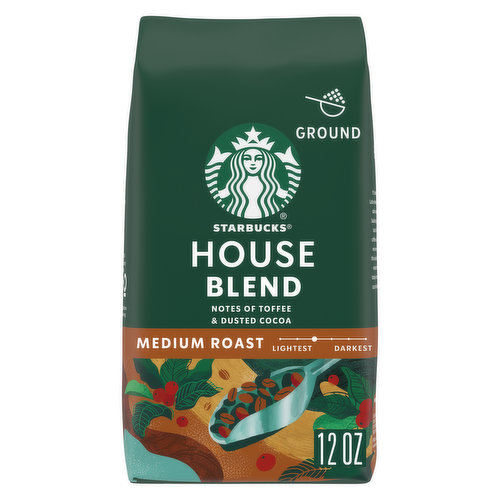 Starbucks Ground Coffee, House Blend Medium Roast