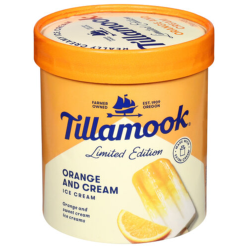 Tillamook Ice Cream, Orange and Cream