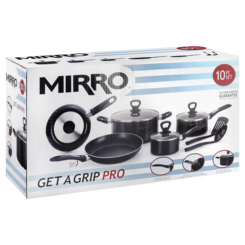 Mirro Get A Grip Pro Cookware Set, 10 Piece