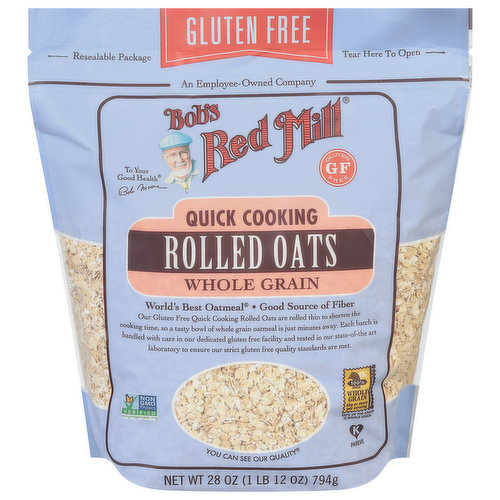 Bob's Red Mill Rolled Oats, Whole Grain, Quick Cooking