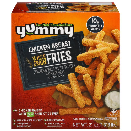 Yummy Chicken Breast Fries, Whole Grain