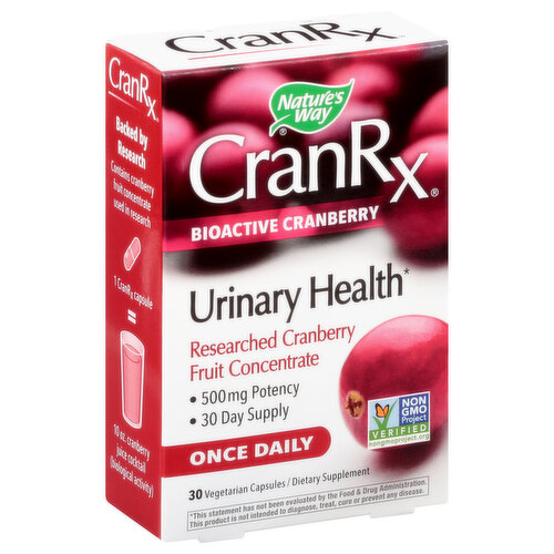 Nature's Way CranRx Bioactive Cranberry, 500 mg, Urinary Health, Capsules