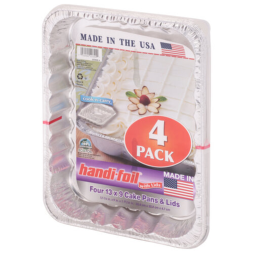 Handi-Foil Eco-Foil Cook-N-Carry 13 x 9 in. Cake Pans & Lids