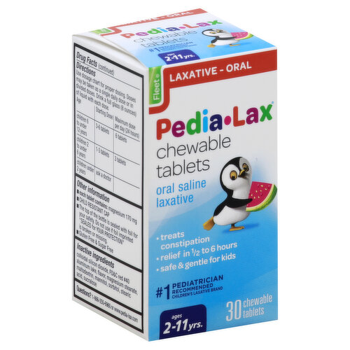 Pedia-Lax Saline Laxative, Chewable Tablets