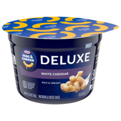 Kraft Mac & Cheese, White Cheddar, Deluxe