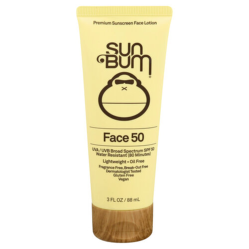 sun bum sunscreen on face