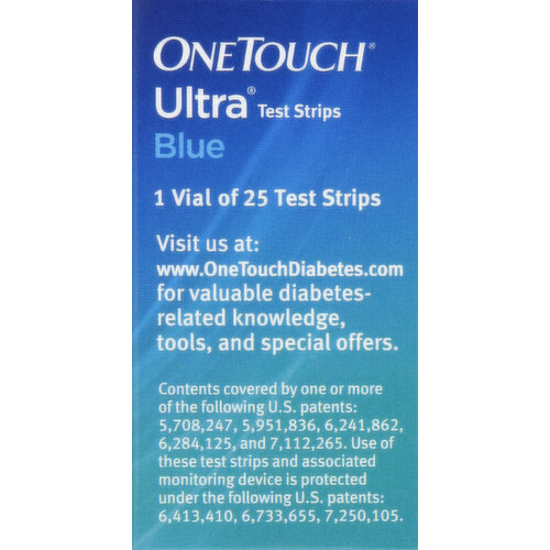 OneTouch Ultra Diabetes Test Strips - 25 Count 