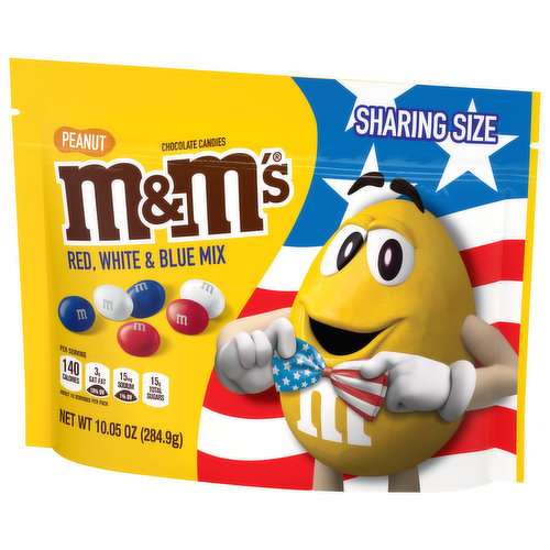 Save on M&M's Peanut Mix Chocolate & White Chocolate Candies Share Size  Order Online Delivery