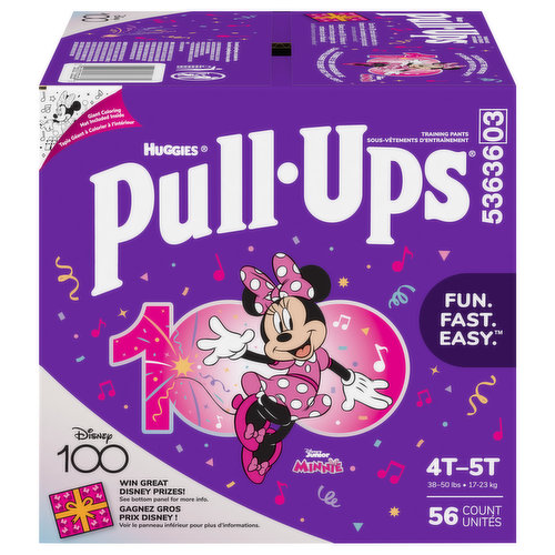 Huggies Pull-Ups Girls' Potty Training Pants, 60 Count, 4T-5T (38-50 lb.)