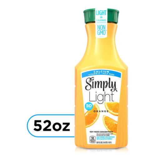 Simply Light  Light Orange Pulp Free With Calcium & Vitamin D Orange Juice, Non-Gmo