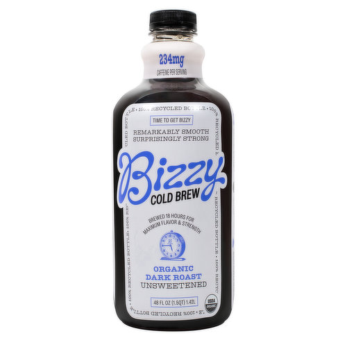 Bizzy Coffee, Organic, Dark Roast, Cold Brew