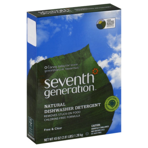 Seventh Generation Dishwasher Detergent, Natural, Free & Clear