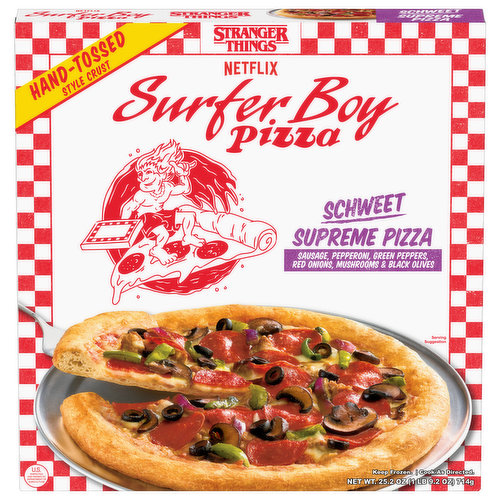 Surfer Boy Pizza Pizza, Hand-Tossed Style Crust, Schweet Supreme