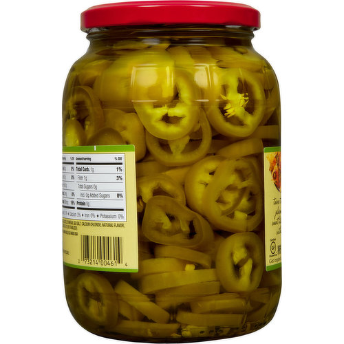 Mezzetta Sliced Tamed Jalapeno Peppers, Medium Heat