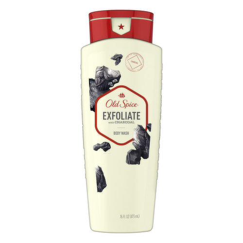 Old Spice Body Wash, Exfoliate, with Charcoal