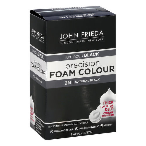 John Frieda Foam Colour, Precision, Luminous Black, Natural Black 2N