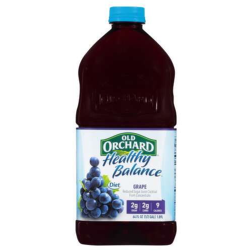 Old Orchard Healthy Balance Juice Cocktail, Diet, Grape