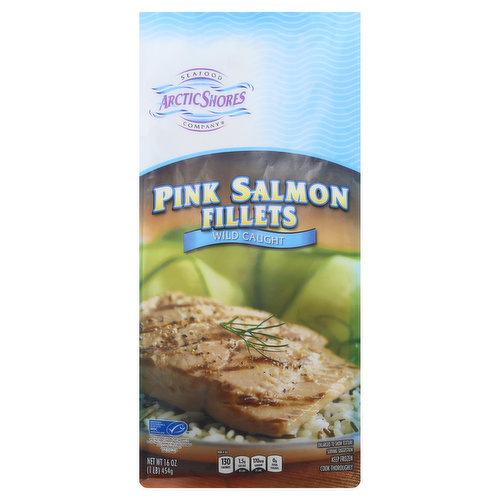 Arctic Shores Pink Salmon Fillets, Wild Caught