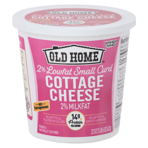 Old Home Cottage Cheese, Small Curd, 2% Milkfat, 2% Lowfat